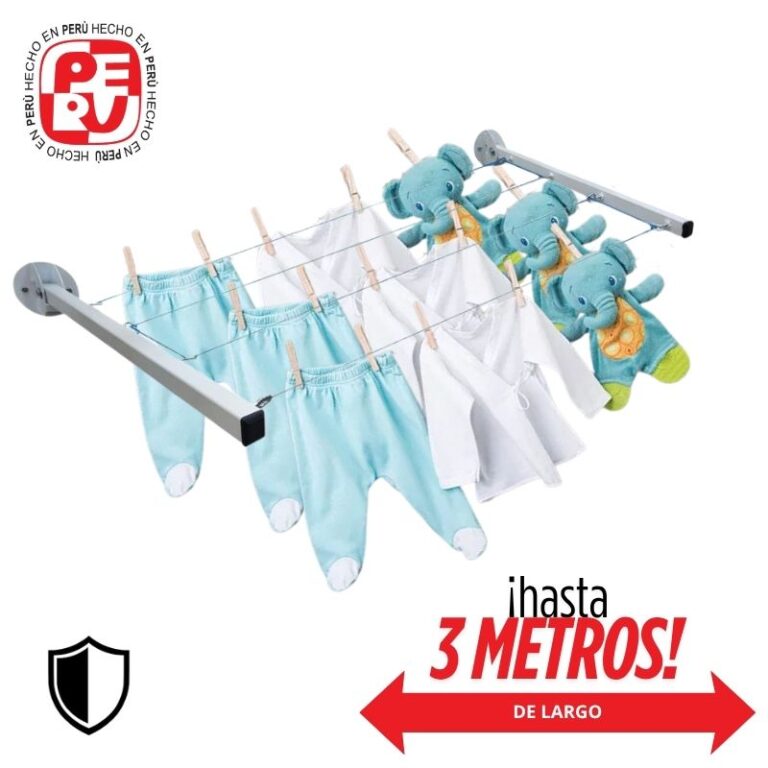 Tendedero ropa de metal 100% plegable (100kg) - Imagen 2